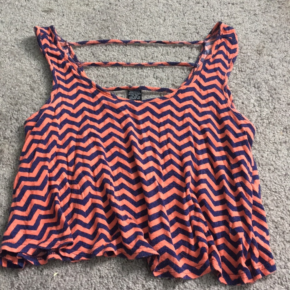 Cropped striped tank